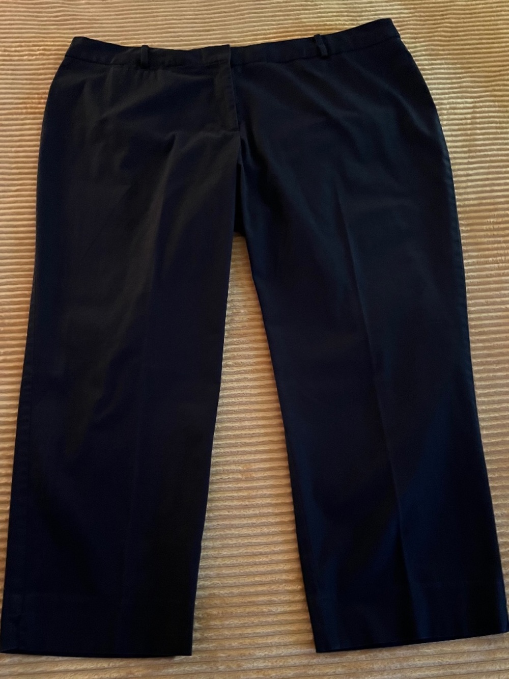 Talbots Woman Black Cropped Straight Leg Pants 18W